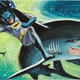 Illustration for article titled The Dark Knight rides a shark in bondage-crazy 1960s Batman art